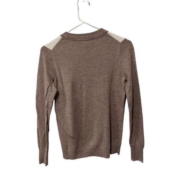 J. Crew Wool Blend Lace Appliqué Long Sleeve Crew Neck Pullover Sweater Size XS - Picture 5 of 11